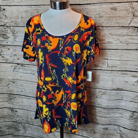 LuLaRoe Tops - LuLaRoe Classic T Shirt Large New Tshirt Disney Incredibles Pattern With Tags